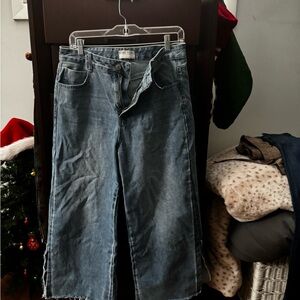 Blank Paige Denim Wide-Leg Jeans Large split legs